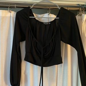Nasty gal black crop top